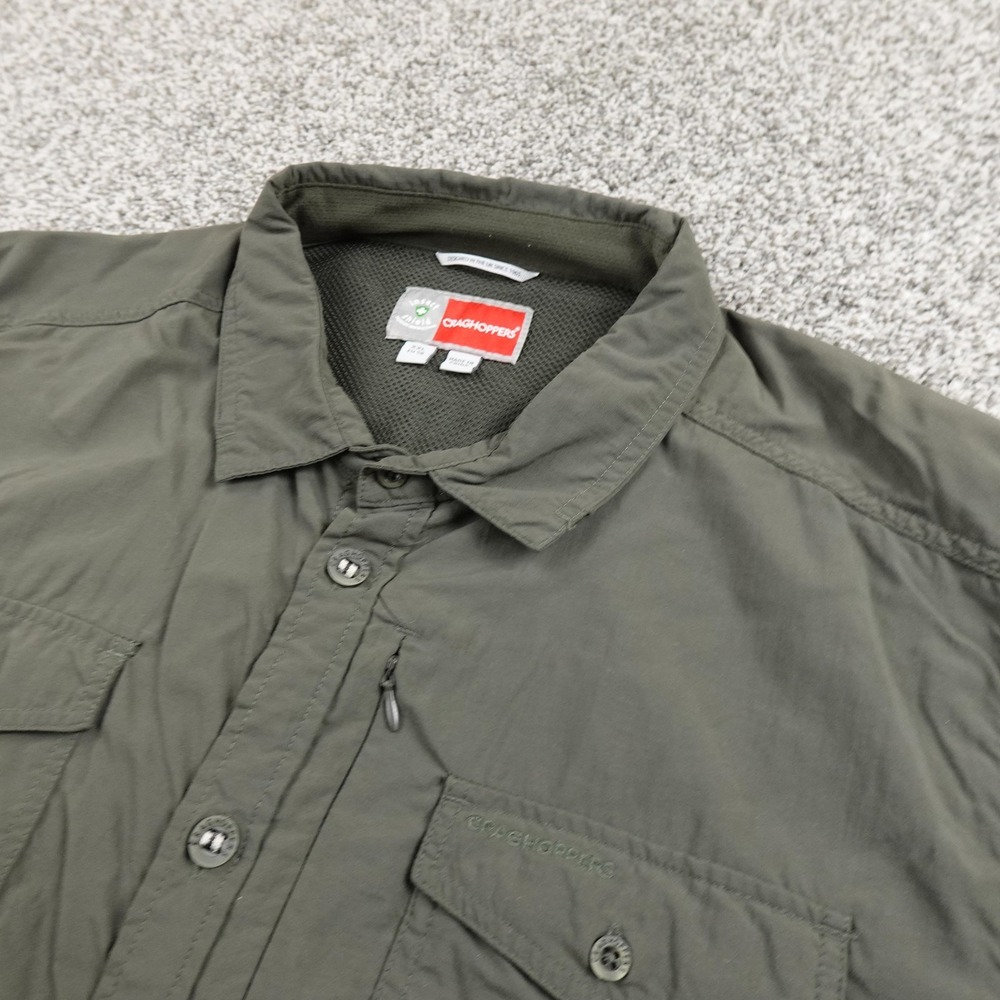 Craghoppers Shirt Mens 2XL Green Hiking Button Up Outdoor Adventure Travel Trail